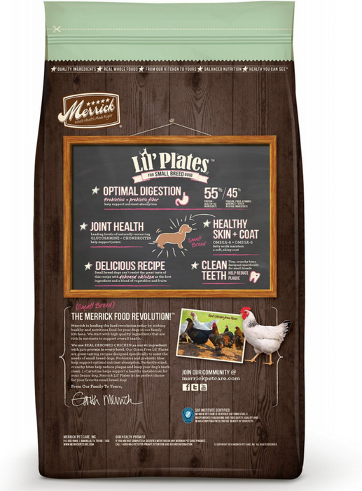 Merrick Lil' Plates Grain Free Senior Real Chicken And Sweet Potato Recipe Dry Dog Food