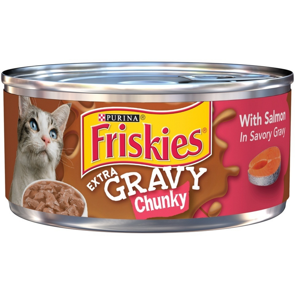 Friskies Extra Gravy Chunky with Salmon in Savory Gravy Canned Cat Foo Concord Pet Foods Supplies Delaware Pennsylvania New Jersey Maryland