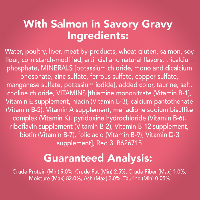 Friskies Extra Gravy Chunky with Salmon in Savory Gravy Canned Cat Food