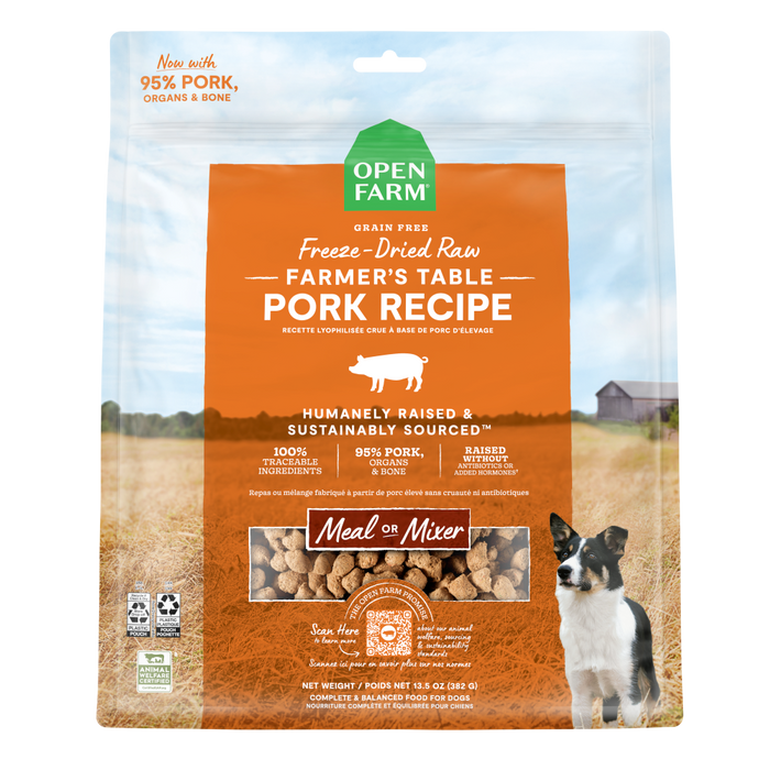 Open Farm Farmers Table Pork Freeze Dried Raw Dog Food