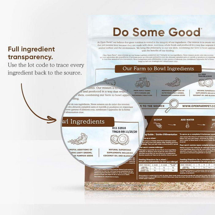 Open Farm Pasture-Raised Lamb Freeze Dried Raw Dog Food