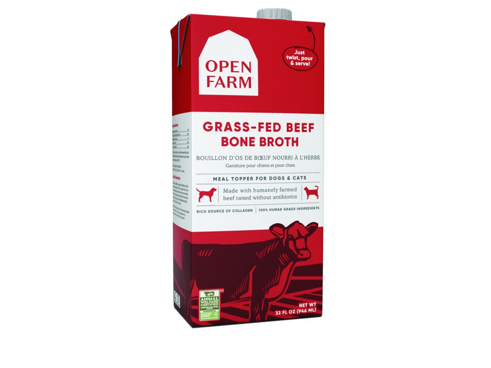 Open Farm Grass-Fed Beef Bone Broth for Dogs & Cats