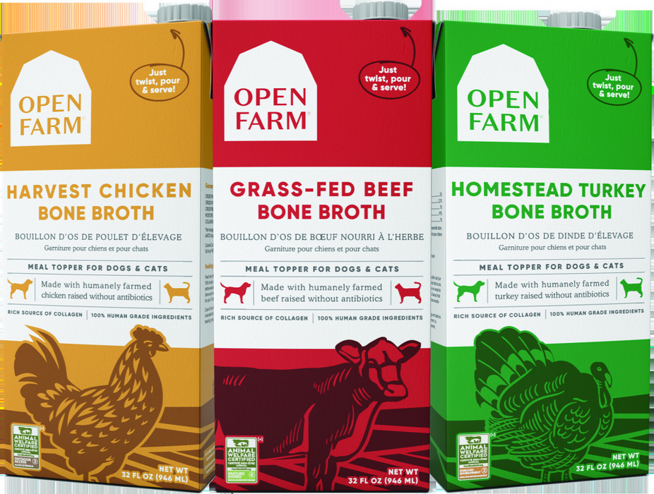 Open Farm Grass-Fed Beef Bone Broth for Dogs & Cats