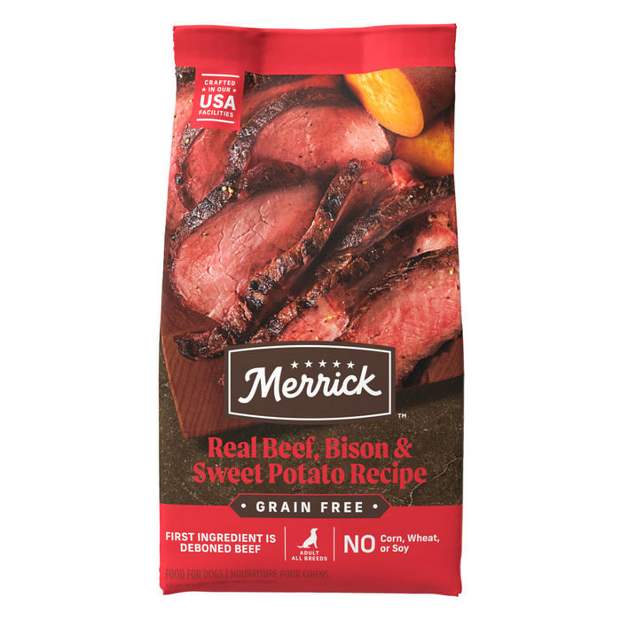 Merrick Premium Grain Free Dry Adult Wholesome And Natural Kibble With ...
