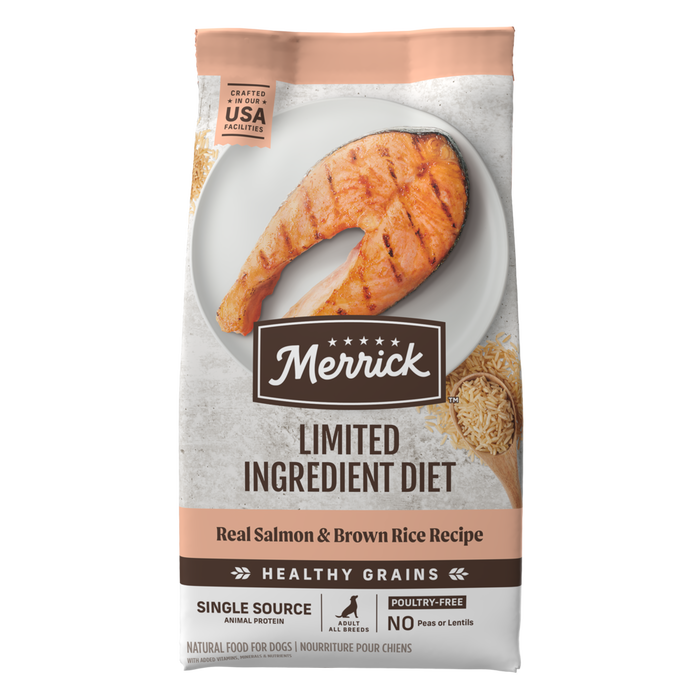 Merrick Limited Ingredient Diet Dry Dog Food Real Salmon & Brown Rice Recipe with Healthy Grains