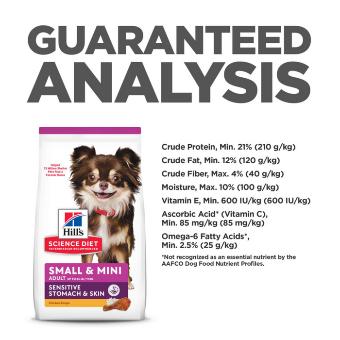 Hill's Science Diet Adult Sensitive Stomach & Skin SM & Mini Breed Chicken Recipe Dry Dog Food