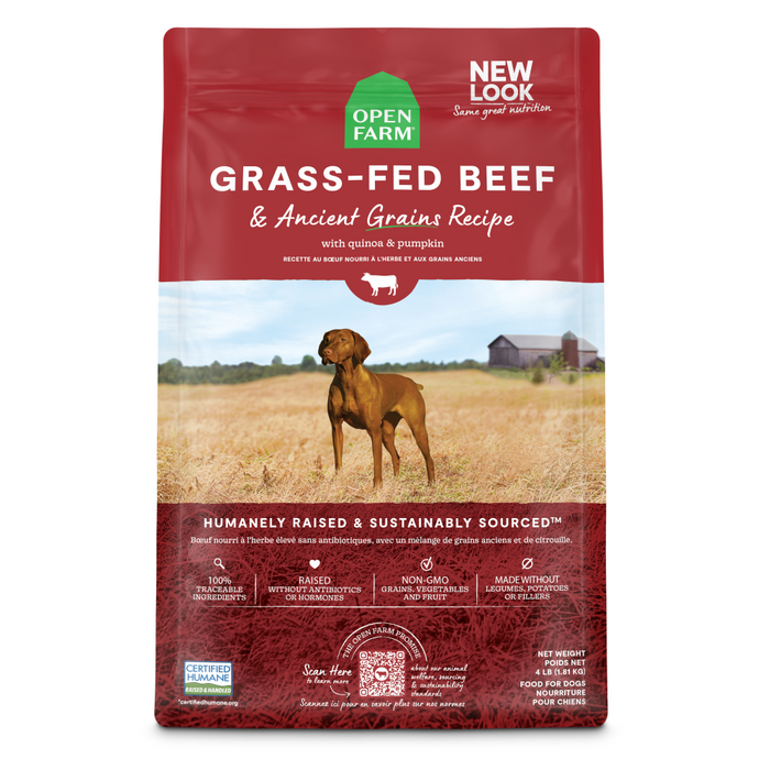 Open Farm Grass-Fed Beef & Ancient Grains Dry Dog Food