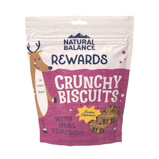 Natural Balance Rewards Crunchy Biscuits With Real Venison Dog Treats