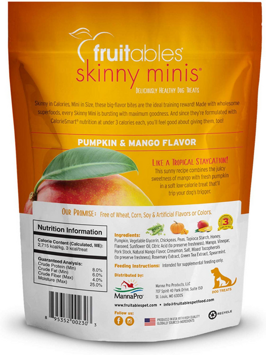 Fruitables Chewy Skinny Minis Pumpkin Mango Flavor Dog Treats Concord Pet Foods Supplies Delaware Pennsylvania New Jersey Maryland