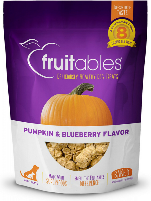 Fruitables Pumpkin Blueberry Flavor Crunchy Dog Treats — Concord