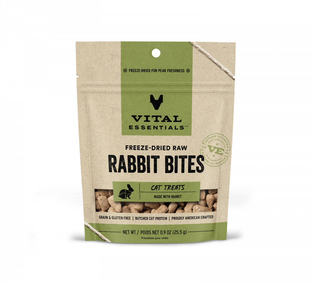 Vital Essentials Vital Cat Freeze Dried Grain Free Rabbit Bites Cat Treats