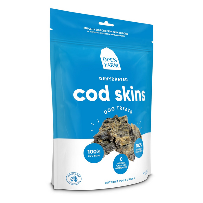 Open Farm Dehydrated Grain Free Cod Skins Dog Treats