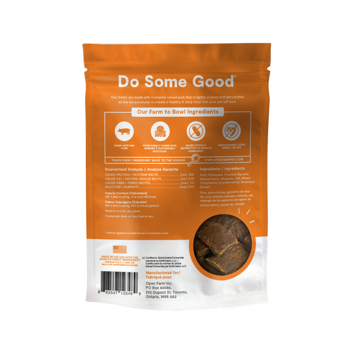 Open Farm Dehydrated Grain Free Pork Dog Treats