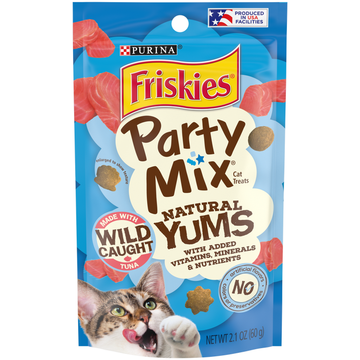 Friskies Party Mix Natural Yums with Real Tuna Cat Treats Concord Pet Foods Supplies Delaware Pennsylvania New Jersey Maryland