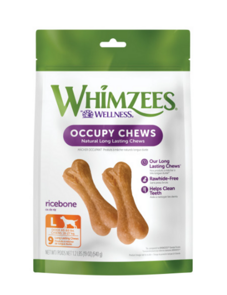 Whimzees Large Rice Bone Dental Chew Dog Treats