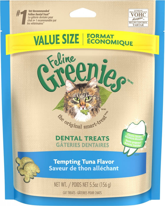 Greenies Feline Cat Treats – Tuna Flavor – 60g Pouch (Pack Of 5)