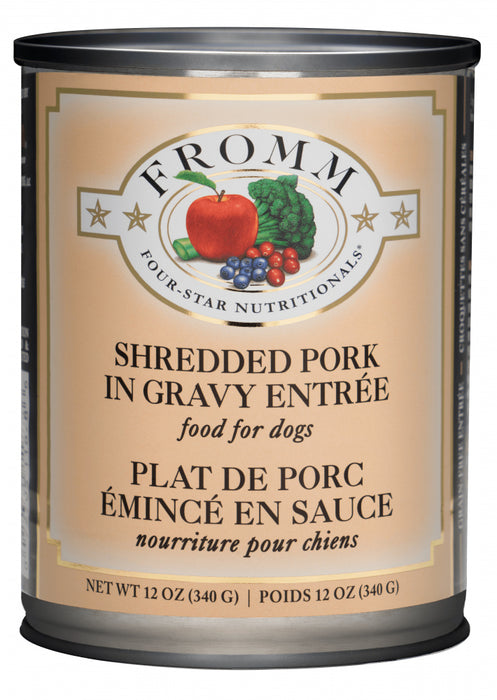 Fromm Four Star Shredded Pork in Gravy Entree Grain Free Canned Dog Food