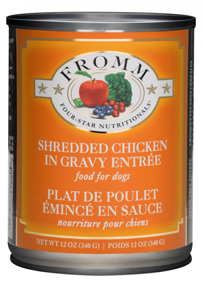 Fromm Four Star Shredded Chicken in Gravy Entree Canned Dog Food