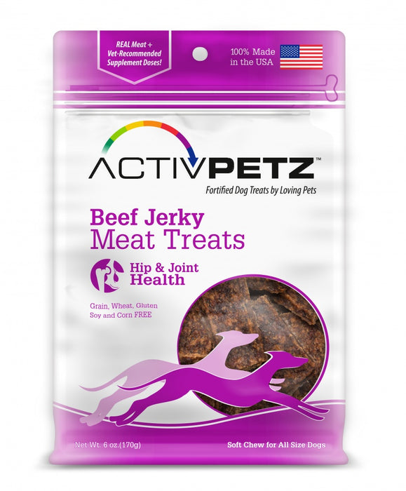 Loving Pets ActivPetz Grain Free Beef Jerky Hip and Joint Health Dog Treats