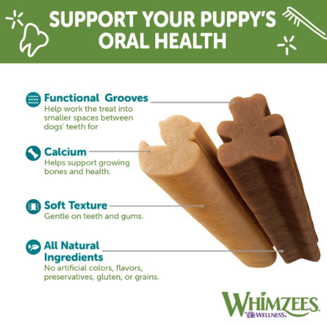 Whimzees Puppy Dental Chew Dog Treats