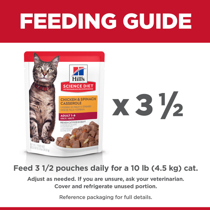 Hill's Science Diet Chicken & Spinach Casserole Adult Wet Cat Food